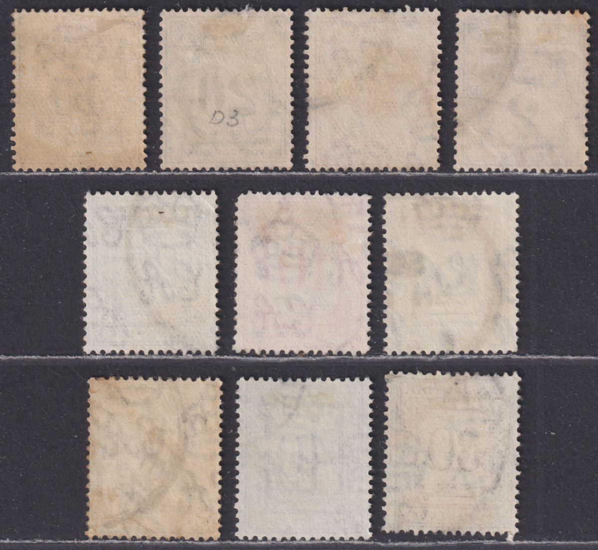 Kenya Uganda Tanganyika 1928-60 KGV Postage Due Selection to 1sh Used