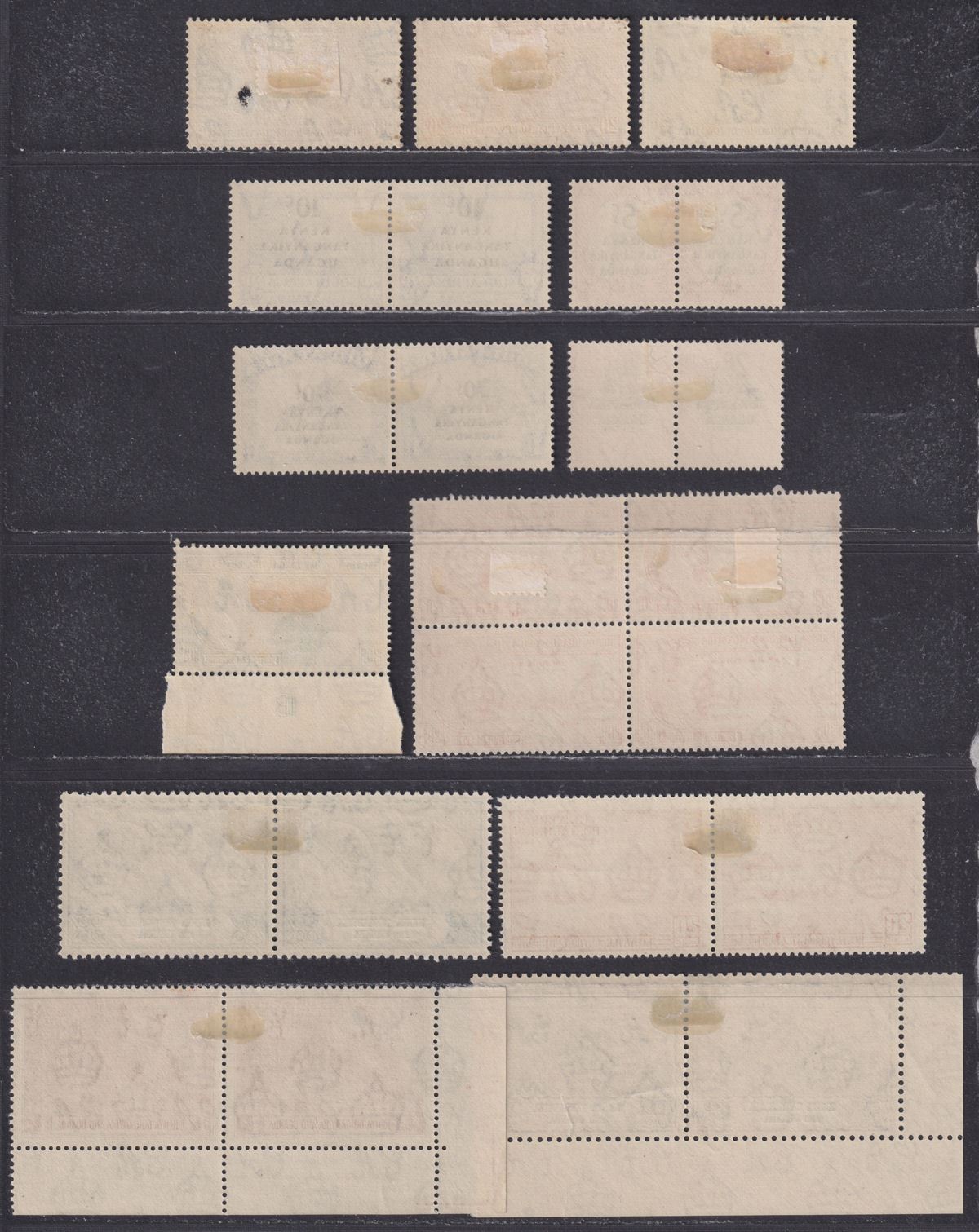 Kenya Uganda Tanganyika 1937-49 KGVI Selection Mint inc Overprint Set / UPU