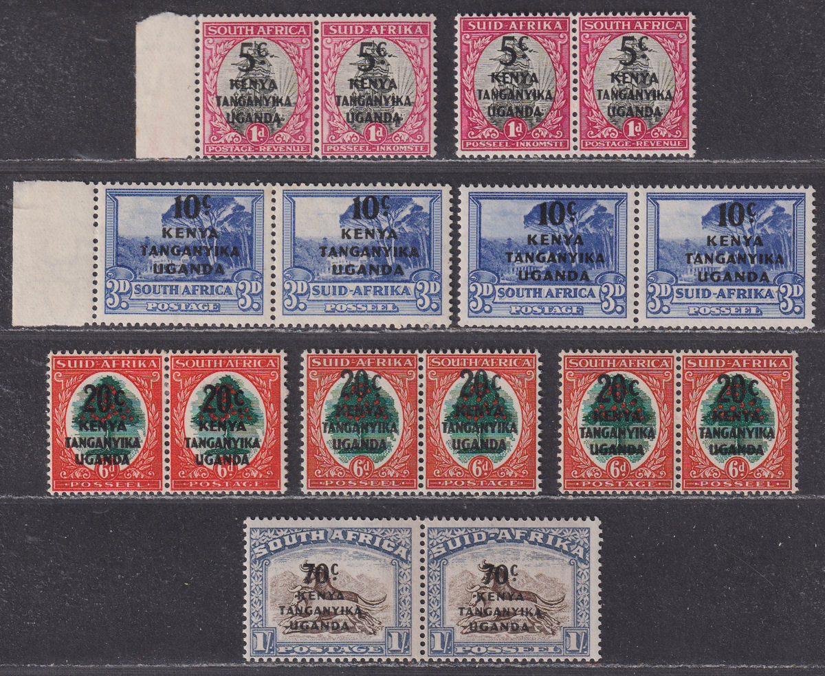 Kenya Uganda Tanganyika 1941-42 KGVI Surcharge Set Mint SG151-154 cat £25+