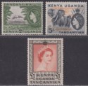 Kenya Uganda Tanganyika 1954 QEII 2sh, 5sh, £1 Mint SG177-178 SG180