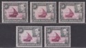 Kenya Uganda Tanganyika 1938-49 KGVI 50c p13x11¾ p13x12½ Mint SG144-144e
