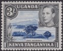 Kenya Uganda Tanganyika 1950 KGVI 3sh Dp Violet-Bl + Black p13x12½ Mint SG147ac