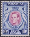 Click for more photos and details Kenya Uganda Tanganyika 1938 KGVI 10sh Purple and Blue p13¼ Mint SG149