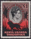 Click for more photos and details Kenya Uganda Tanganyika 1941 KGVI Lion £1 p14 Chalky Mint SG150a cat £42 toned