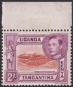 Click for more photos and details Kenya Uganda Tanganyika 1944 KGVI 2sh Lake-Brn + Brn-Purple p13¾x13¼ Mint SG146b
