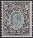 Click for more photos and details East Africa Uganda 1903 KEVII 3r Grey-Green and Black Mint SG11 cat £190