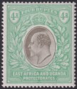 Click for more photos and details East Africa Uganda 1903 KEVII 4r Grey and Emerald-Green Mint SG12 cat £225