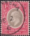Click for more photos and details East Africa Uganda 1906 KEVII 1a Used SG18a with NAIVASHA Proud D1 Postmark