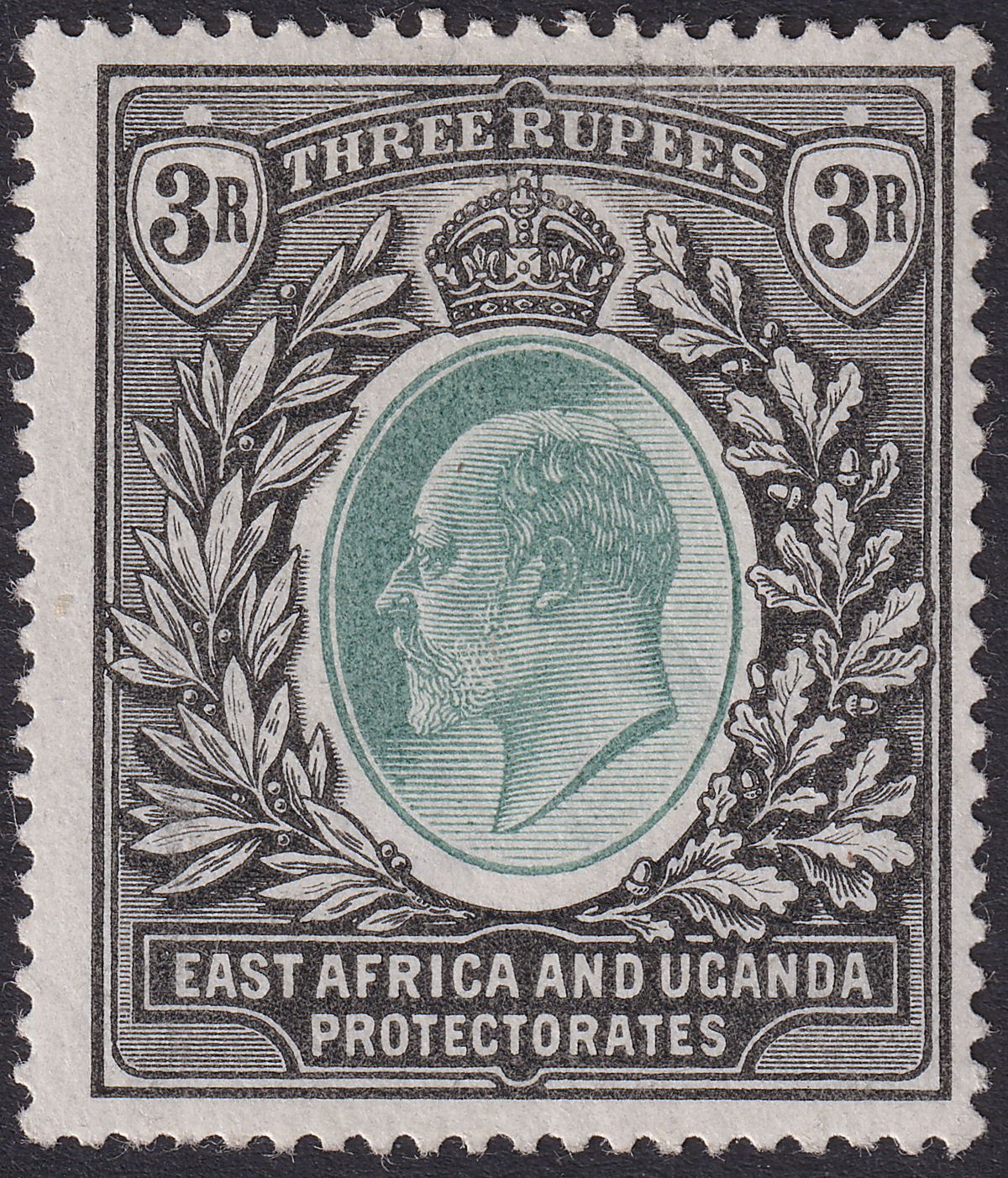 East Africa Uganda 1903 KEVII 3r Grey-Green and Black Mint SG11 cat £190