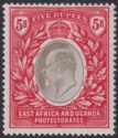 East Africa Uganda 1903 KEVII 5r Grey and Red Mint SG13 cat £250