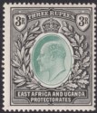 East Africa Uganda 1907 KEVII 3r Grey-Green + Black Mint SG28 cat £140 tone perf