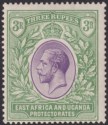 East Africa Uganda 1921 KGV 3r Violet and Green Mint SG73 cat £180 reverse tones