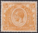 Kenya and Uganda 1925 KGV 7sh50c Orange-Yellow Mint SG93 cat £130