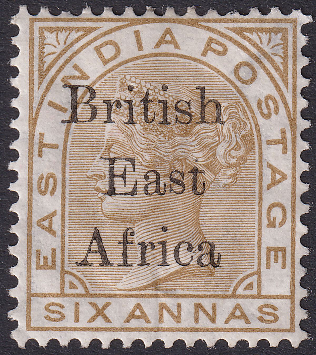 British East Africa 1895 QV Opt on India 6a Pale Brown Mint SG56 c£50 THIN