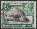 Kenya Uganda Tanganyika 1936 KGV 1sh Black + Green p13x12 Used SG118b cat £140