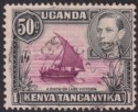 Kenya Uganda Tanganyika 1938 KGVI 50c Rope Not Joined Used SG144a cat £250