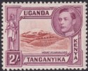 Kenya Uganda Tanganyika 1939 KGVI 2sh Lake + Dull Purple p13¼ Mint SG146 c£180