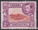 Kenya Uganda Tanganyika 1944 KGVI 2sh Lake-Bn + Purple p13¾x13¼ Mint SG146b c£50