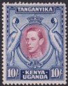 Kenya Uganda Tanganyika 1944 KGVI 10sh Purple + Blue p13¼ x 13¾ Mint SG149b c£65