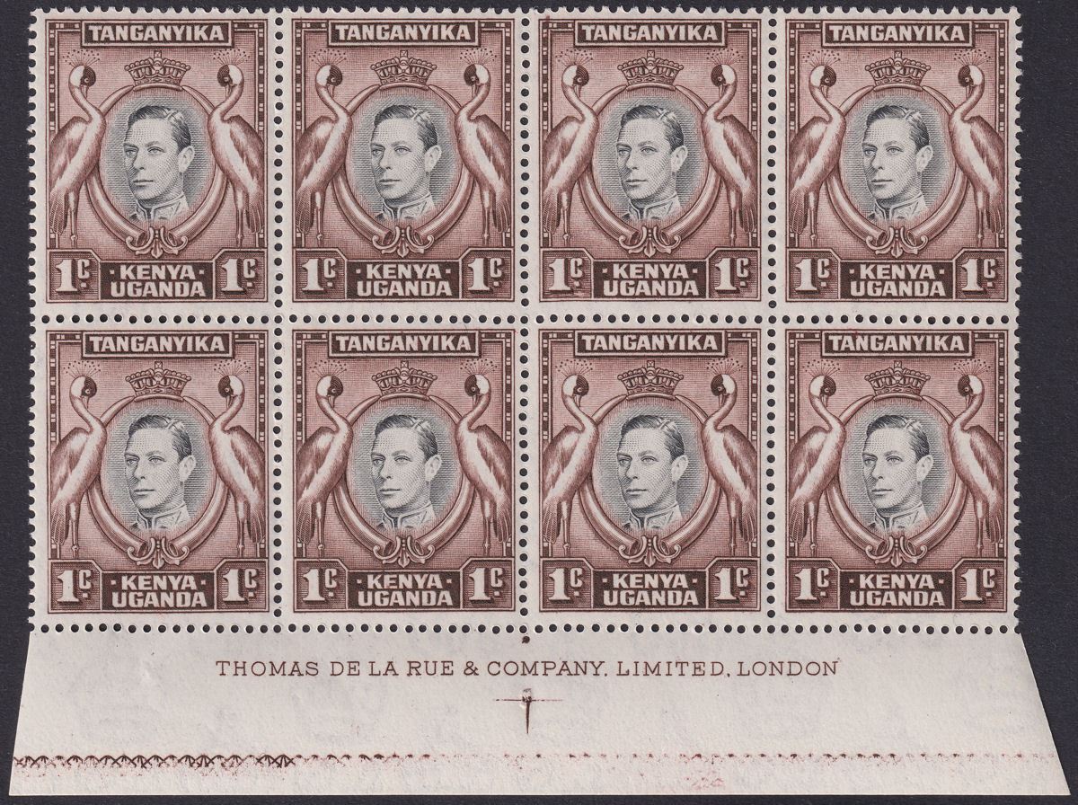 Kenya Uganda Tanganyika 1946 KGVI 1c Retouched Value Tablet Mint SG131ah c£70+