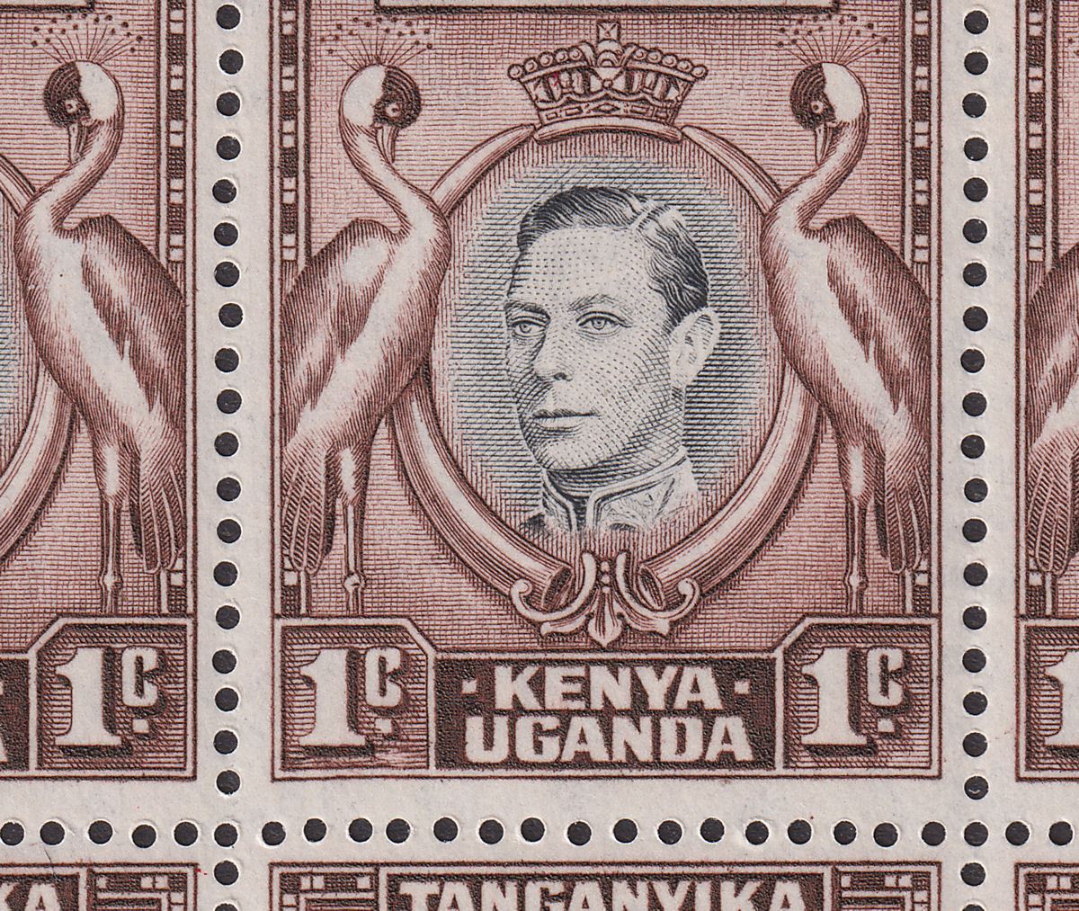 Kenya Uganda Tanganyika 1946 KGVI 1c Retouched Value Tablet Mint SG131ah c£70+
