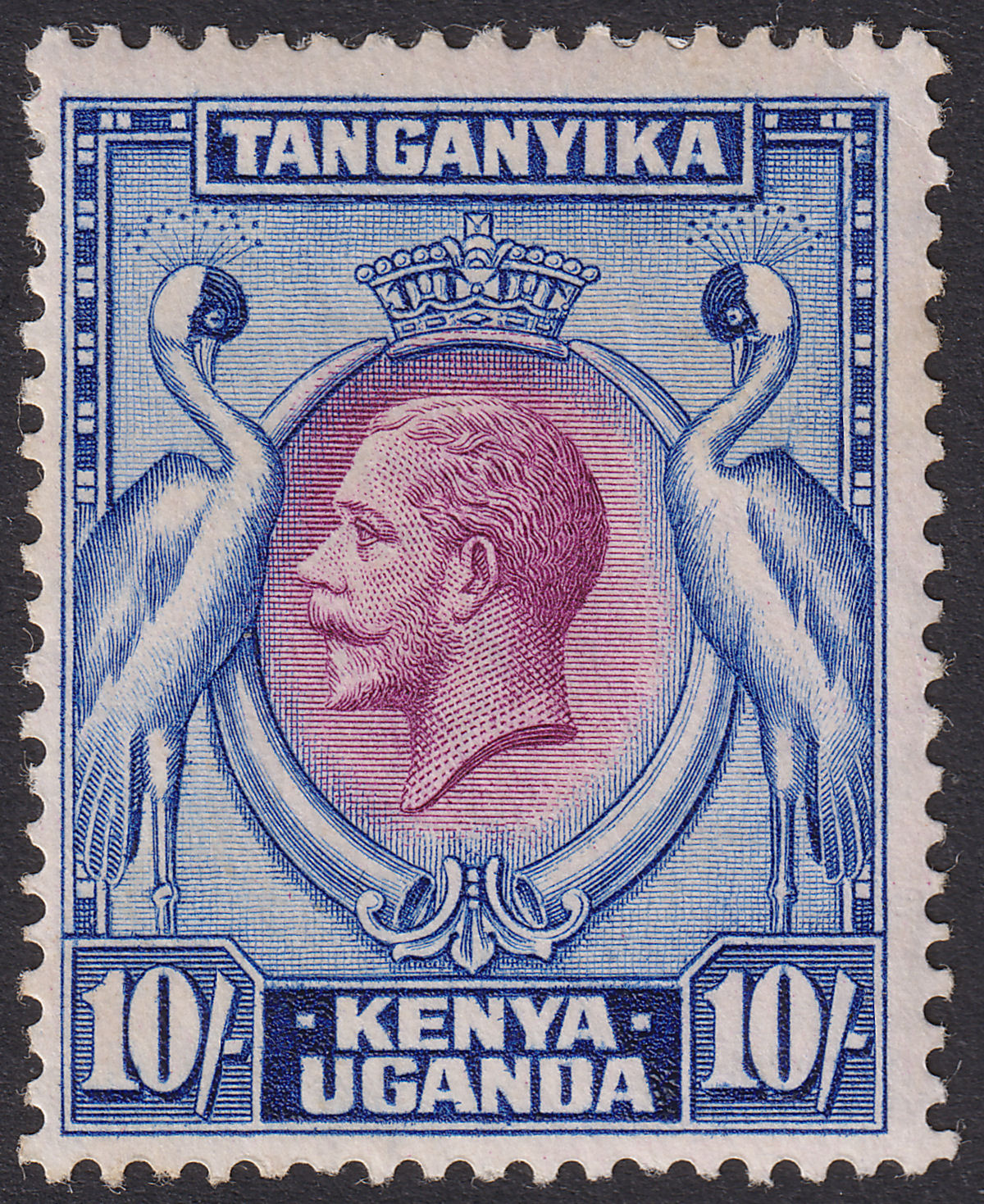 Kenya Uganda Tanganyika 1935 KGV 10sh Purple and Blue Mint SG122 cat £120