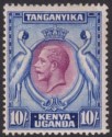 Click for more photos and details Kenya Uganda Tanganyika 1935 KGV 10sh Purple and Blue Mint SG122 cat £120