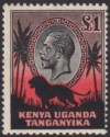 Click for more photos and details Kenya Uganda Tanganyika 1935 KGV £1 Black and Red Mint SG123 cat £325 TONES