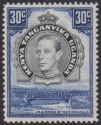 Kenya Uganda Tanganyika 1941 KGVI 30c Black + Violet-Blue p14 Mint SG141a c£160