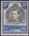 Kenya Uganda Tanganyika 1938 KGVI 30c Black + Violet-Blue p13¼ Mint SG141 cat£60