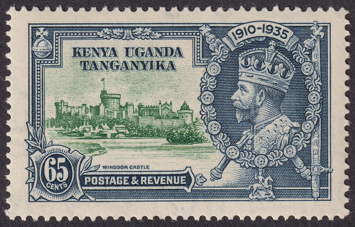 Kenya Uganda T 1935 KGV Silver Jubilee 65c Dot Left of Chapel Mint SG126g c£500
