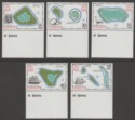 Kiribati 1986 QEII Island Maps Mint Set SG256-260
