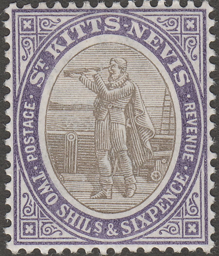 St Kitts-Nevis 1903 KEVII Columbus 2sh6d Mint SG9