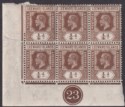 Click for more photos and details Leeward Islands 1931 KGV ¼d Brown Die I Plate No 23 Block of 6 Mint SG81 cat£120