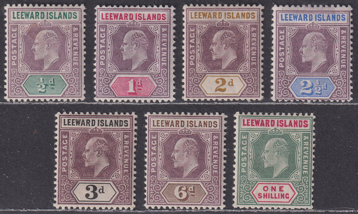 Leeward Islands 1902 King Edward VII Set to 1sh Mint SG20-26