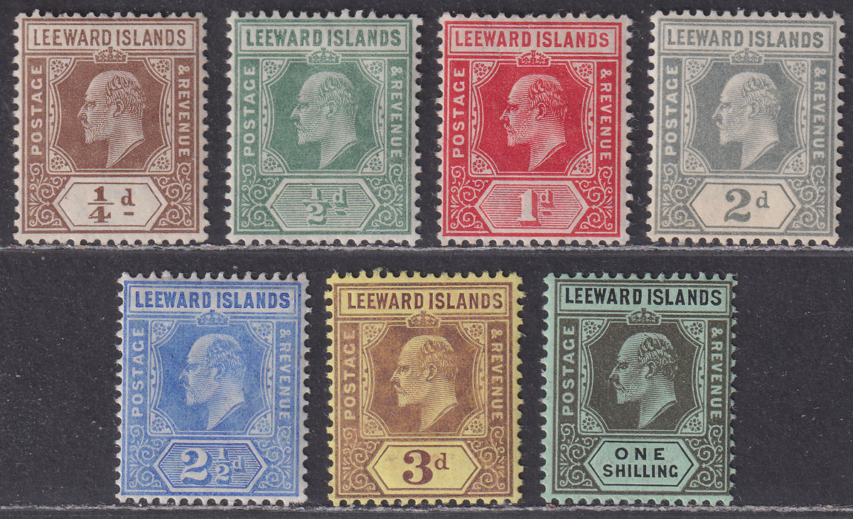 Leeward Islands 1907-11 King Edward VII Part Set to 1sh Mint cat £50