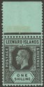 Click for more photos and details Leeward Islands 1913 KGV 1sh Black on Green Mint SG54