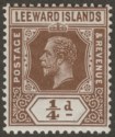 Leeward Islands 1931 KGV ¼d Brown Die I Mint SG81