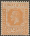 Click for more photos and details Leeward Islands 1923 KGV 2½d Orange-Yellow Mint SG66