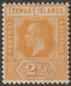 Click for more photos and details Leeward Islands 1923 KGV 2½d Orange-Yellow Mint SG66
