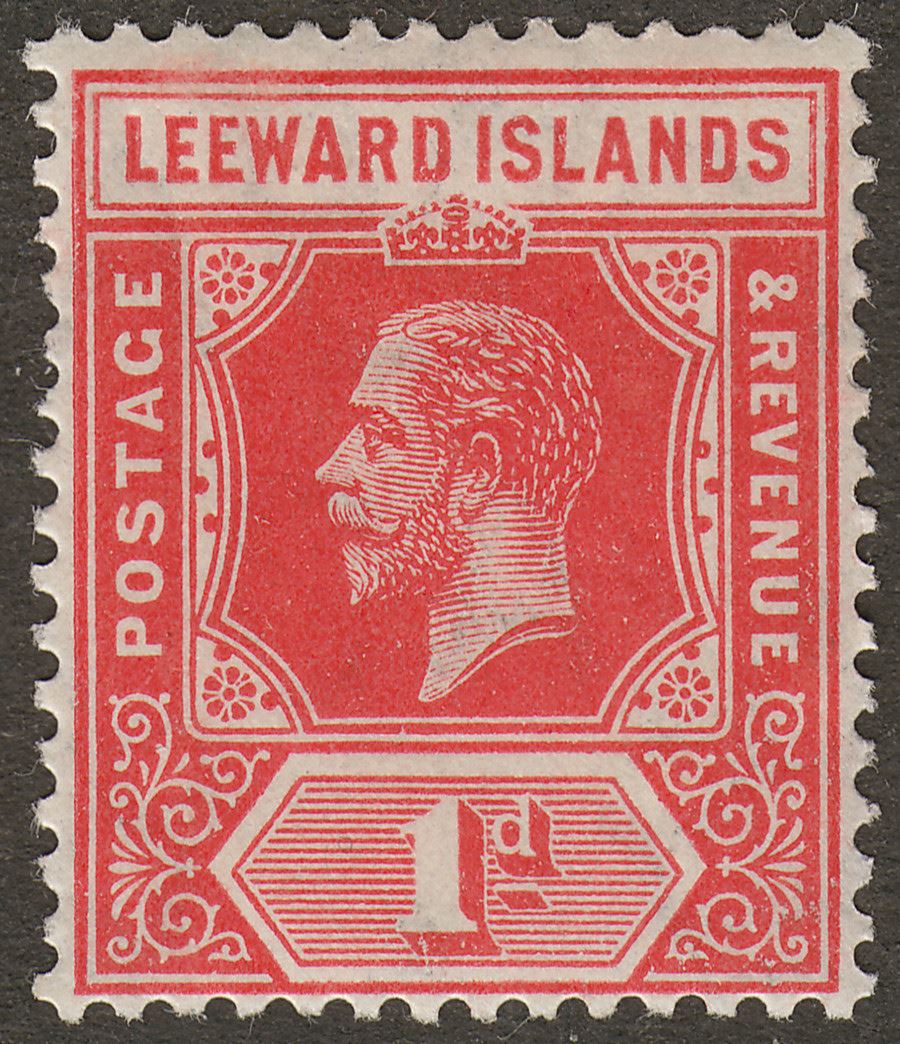 Leeward Islands 1912 KGV 1d Red Mint SG48