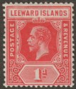 Leeward Islands 1912 KGV 1d Red Mint SG48