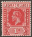Click for more photos and details Leeward Islands 1912 KGV 1d Red Mint SG48
