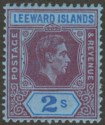 Leeward Islands 1943 KGVI 2sh Reddish Purple + Blue on Blue Ordinary Mint SG111a