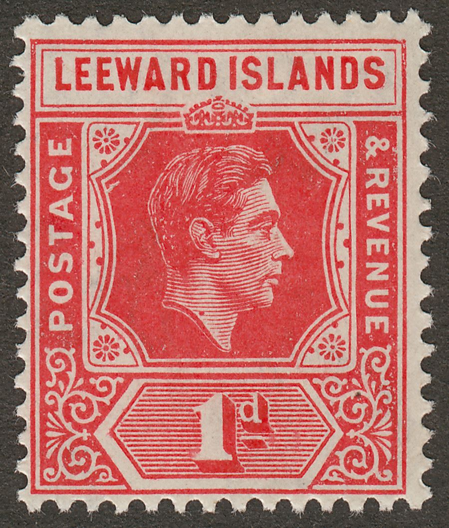 Leeward Islands 1938 KGVI 1d Scarlet Die A Mint SG98
