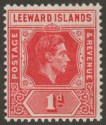 Leeward Islands 1938 KGVI 1d Scarlet Die A Mint SG98