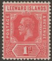 Click for more photos and details Leeward Islands 1931 KGV 1d Bright Scarlet Die I Mint SG83