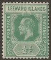 Click for more photos and details Leeward Islands 1912 KGV ½d Yellow-Green Mint SG47
