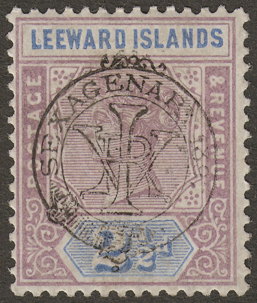 Leeward Islands 1897 QV Jubilee Overprint 2½d Dull Mauve and Blue Mint SG11