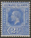 Click for more photos and details Leeward Islands 1913 KGV 2½d Bright Blue Mint SG50